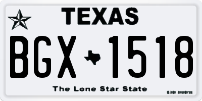 TX license plate BGX1518