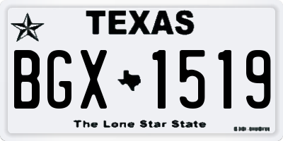 TX license plate BGX1519