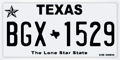 TX license plate BGX1529