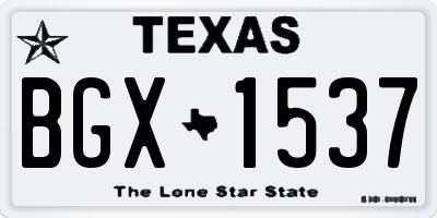 TX license plate BGX1537