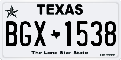 TX license plate BGX1538
