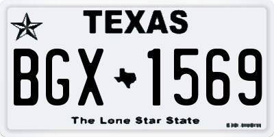 TX license plate BGX1569