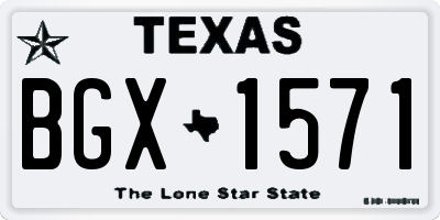 TX license plate BGX1571