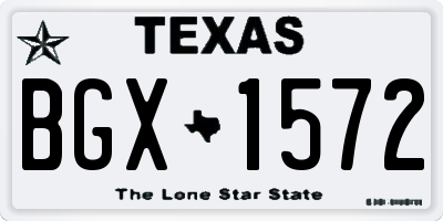 TX license plate BGX1572
