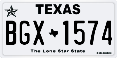 TX license plate BGX1574