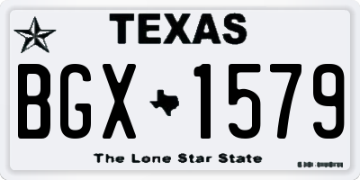 TX license plate BGX1579