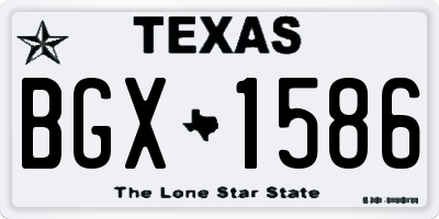 TX license plate BGX1586