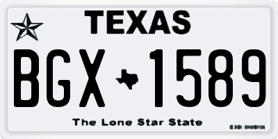 TX license plate BGX1589