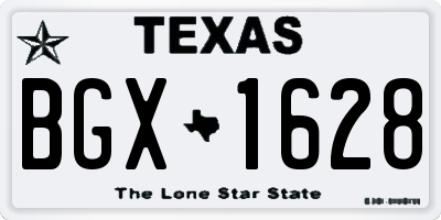 TX license plate BGX1628