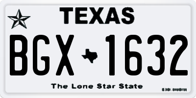 TX license plate BGX1632