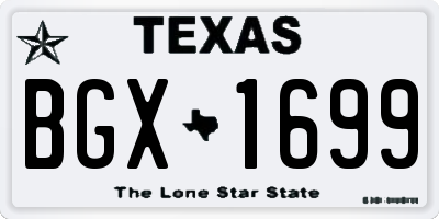 TX license plate BGX1699