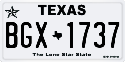 TX license plate BGX1737