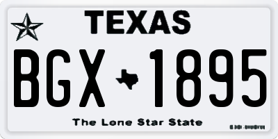TX license plate BGX1895
