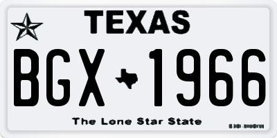 TX license plate BGX1966