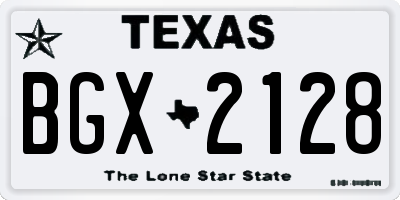 TX license plate BGX2128