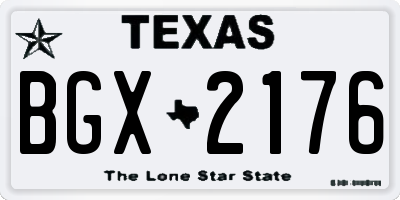TX license plate BGX2176