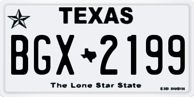TX license plate BGX2199