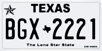 TX license plate BGX2221