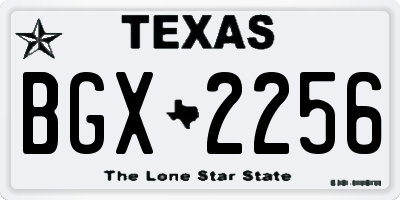 TX license plate BGX2256