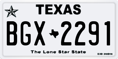 TX license plate BGX2291