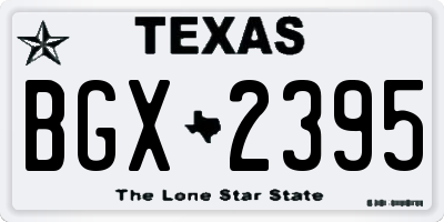 TX license plate BGX2395