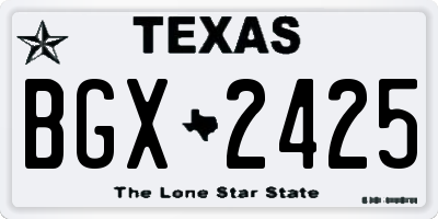 TX license plate BGX2425