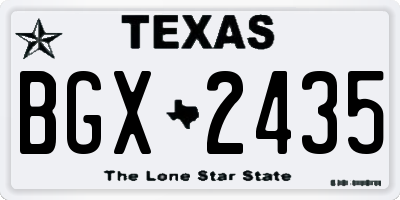 TX license plate BGX2435