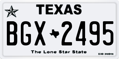 TX license plate BGX2495