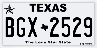 TX license plate BGX2529