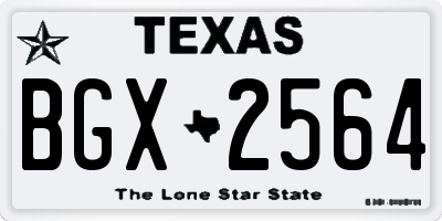 TX license plate BGX2564