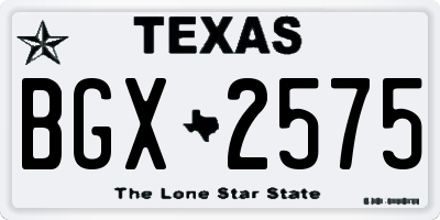 TX license plate BGX2575