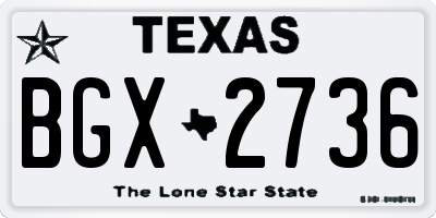 TX license plate BGX2736