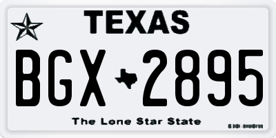 TX license plate BGX2895
