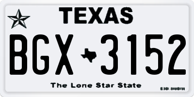 TX license plate BGX3152