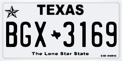 TX license plate BGX3169