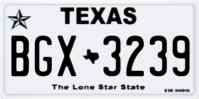 TX license plate BGX3239