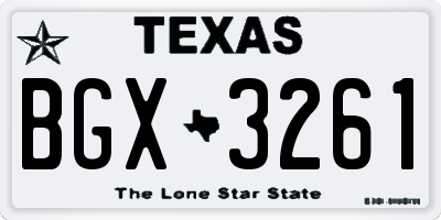 TX license plate BGX3261