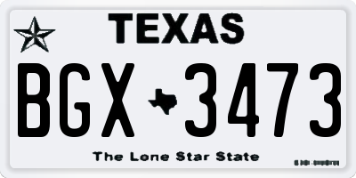 TX license plate BGX3473