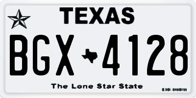 TX license plate BGX4128