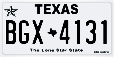 TX license plate BGX4131