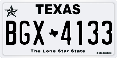 TX license plate BGX4133
