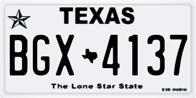TX license plate BGX4137