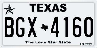 TX license plate BGX4160