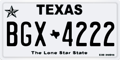 TX license plate BGX4222
