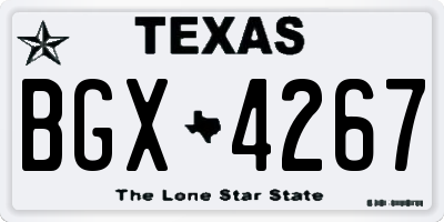 TX license plate BGX4267