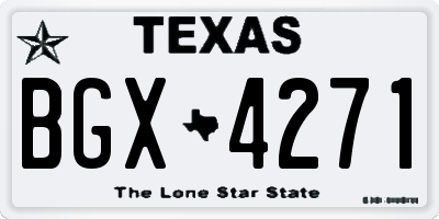 TX license plate BGX4271
