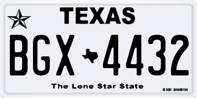 TX license plate BGX4432