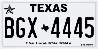 TX license plate BGX4445