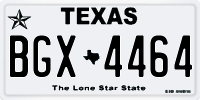 TX license plate BGX4464