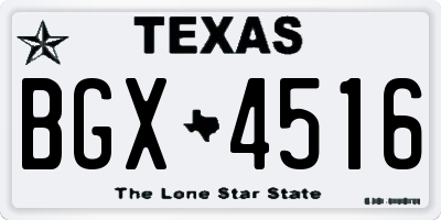 TX license plate BGX4516